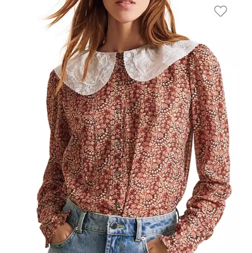 Ba&sh Ingrid Peter Pan Collar Blouse